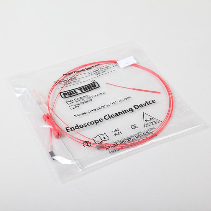 Pull Thru Red Brush 220cm for 2.8-5.0mm Channels (incl Stubby Brush) - Box of 60