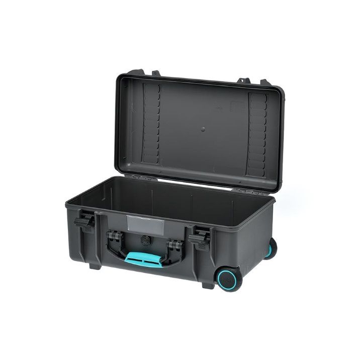 HPRC 2550W - Wheeled Hard Case Empty with Turquoise Handle (Grey)