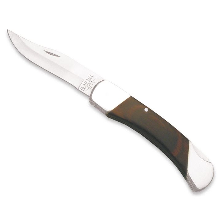5" ROSEWOOD PROFESSIONAL LOCKBACK W/LEATHER SHEATH