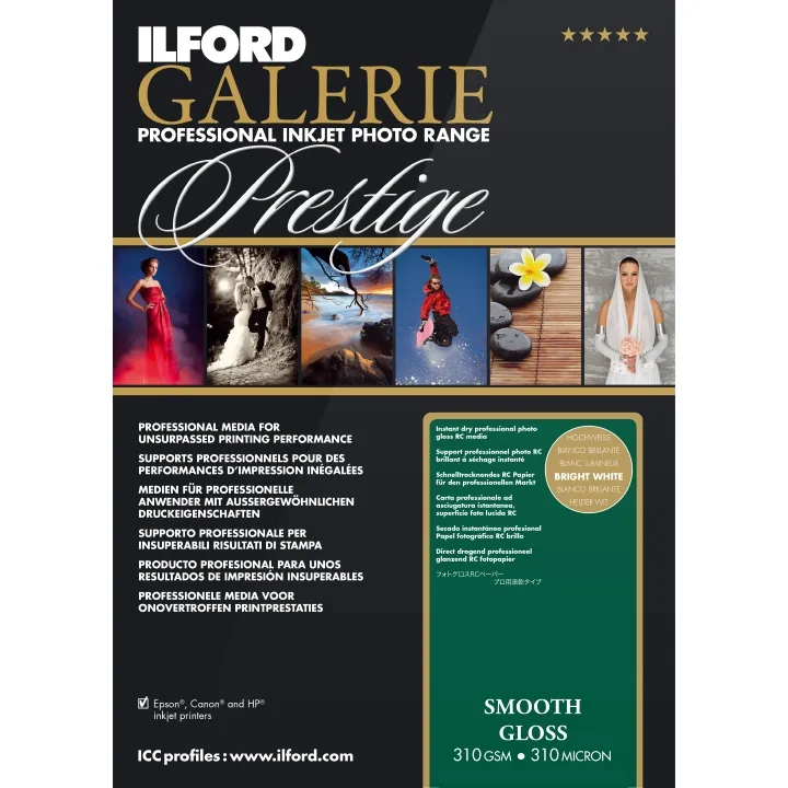 Ilford Galerie Prestige Smooth Gloss 310gsm A2 25 Sheets GPSGP