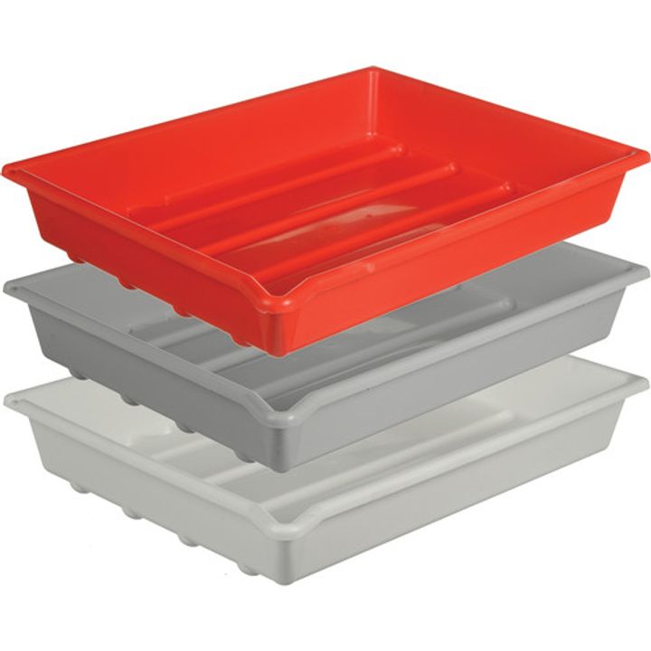Paterson 3 x Developing Trays for 10" x 12" Paper (Grey, Red & White)
