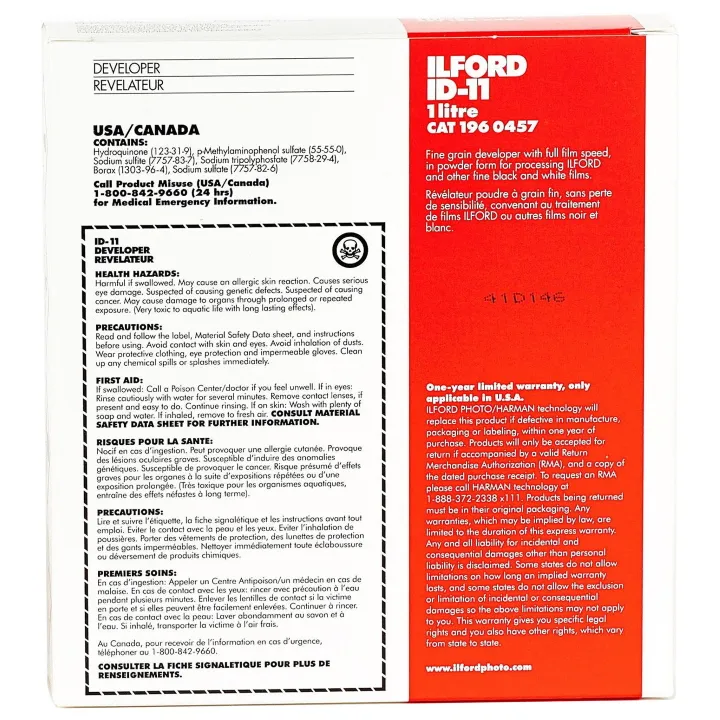 Ilford ID-11 Developer - 1 Litre Powder