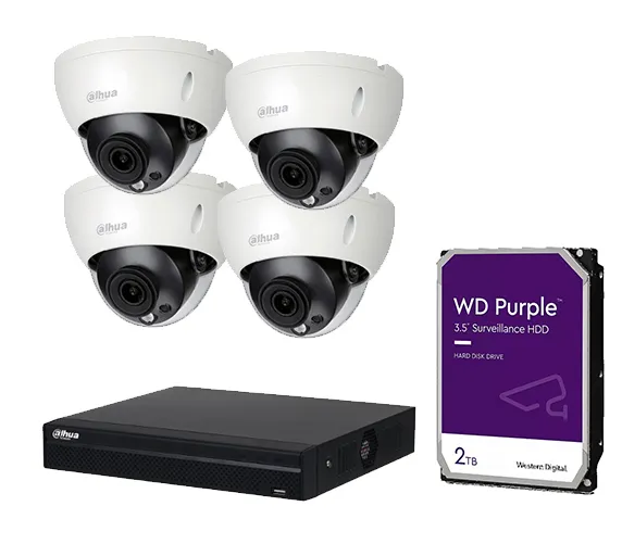 DAHUA 8ch, 4xDome Kit