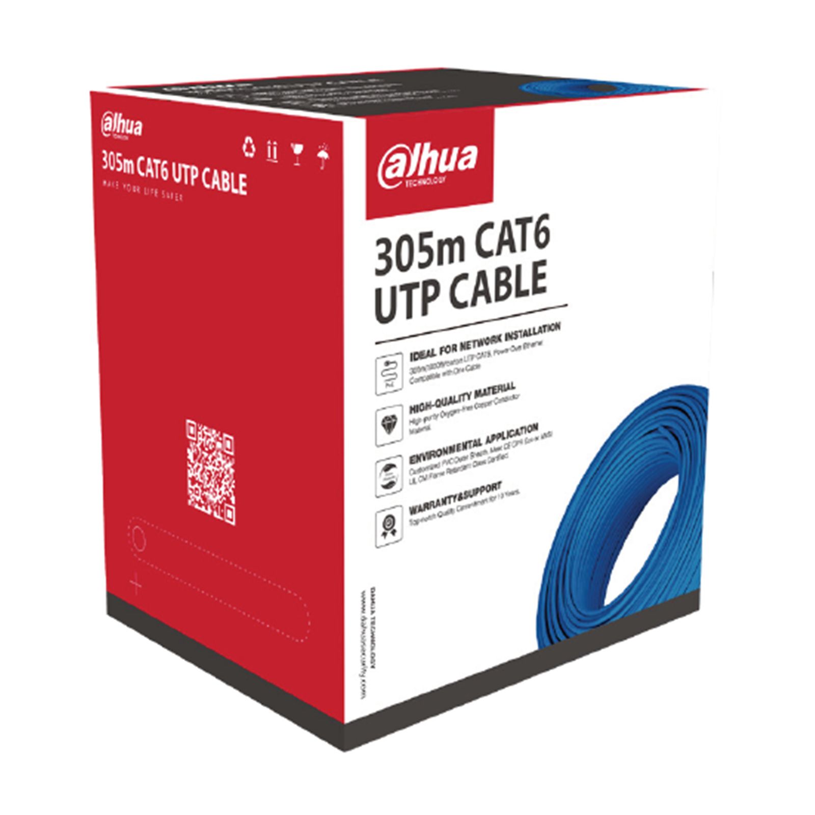 Dahua Cat-6 Cable on Reel 305 meters - Blue