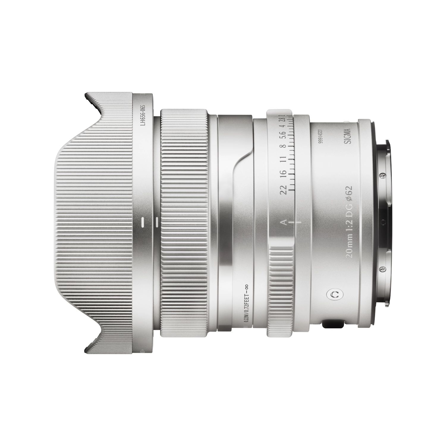 Sigma 20mm f/2 DG Contemporary Lens for L Mount Silver