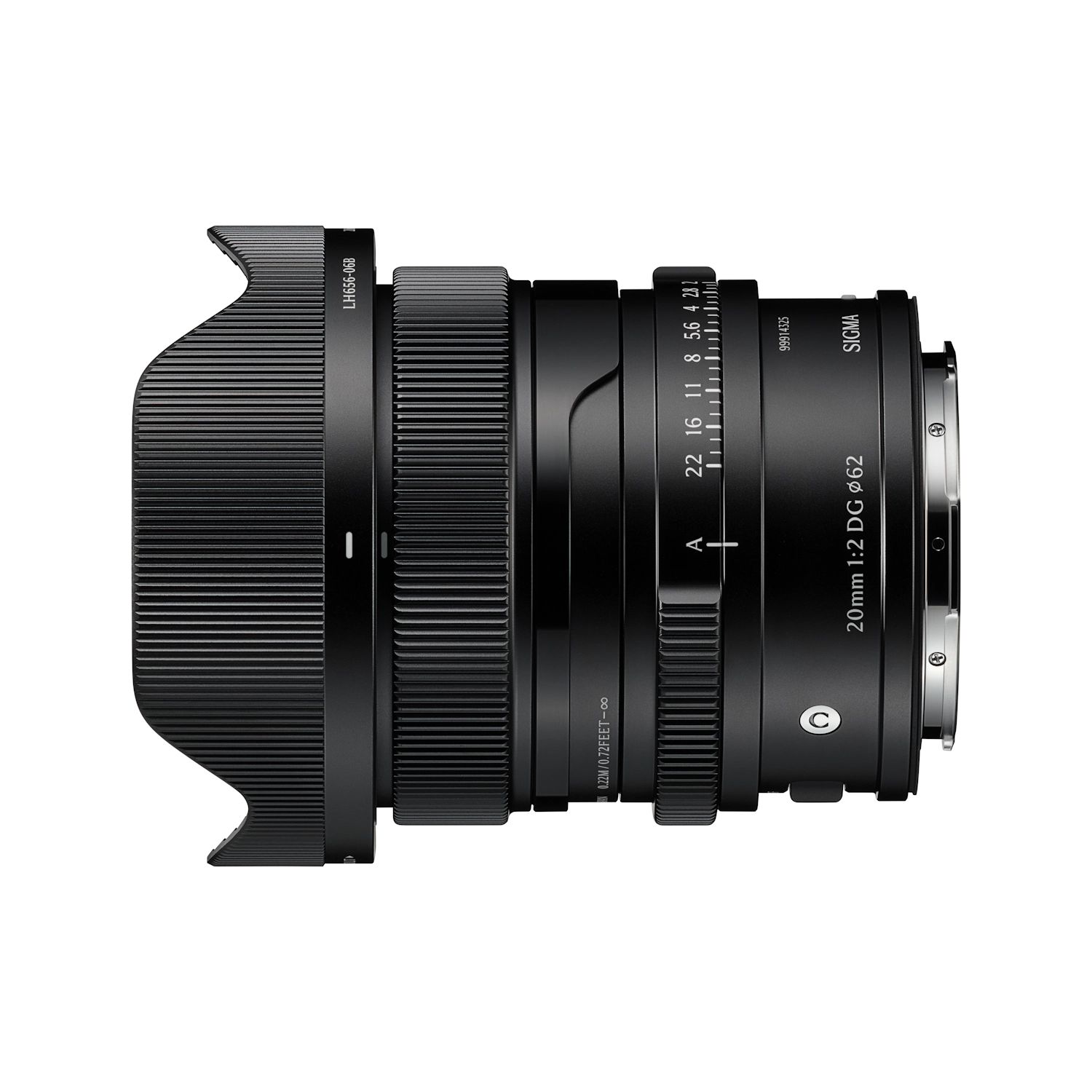 Sigma 20mm f/2 DG Contemporary Lens for L Mount Black