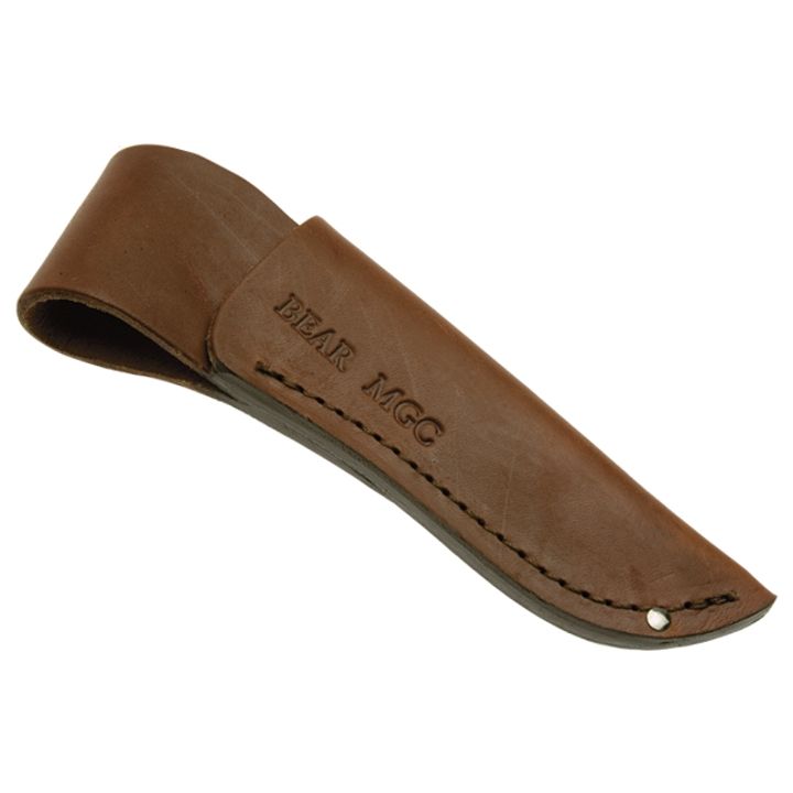 Bear & Son 7" India Stag Bone Skinner with Leather Sheath