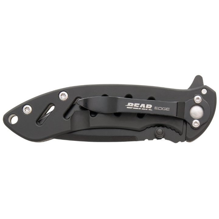 BRISK 1.0 4 1/16" BLACK BLADE Black Blade Frame Lcok Folder Knife - Black