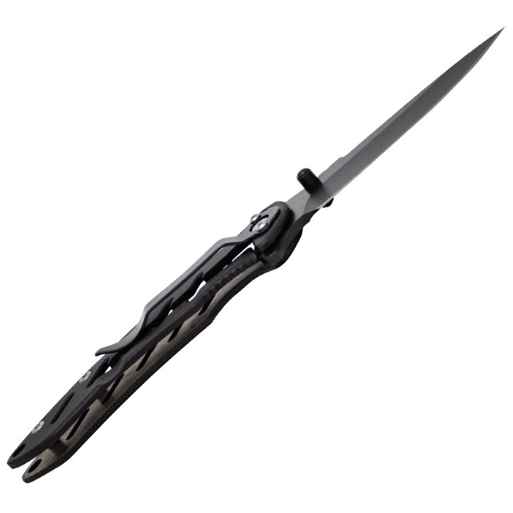 BRISK 1.0 4 1/16" BLACK BLADE Black Blade Frame Lcok Folder Knife - Black