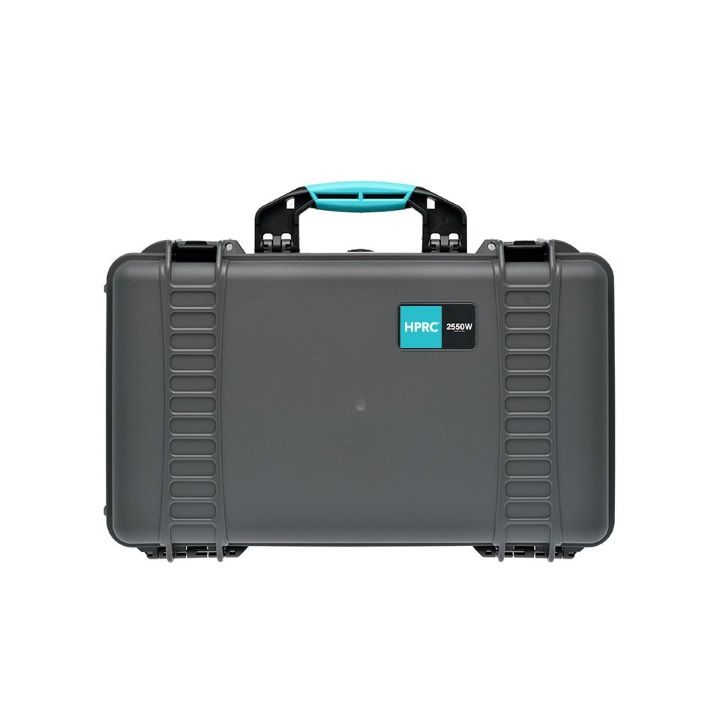 HPRC 2550W - Wheeled Hard Case Empty with Turquoise Handle (Grey)