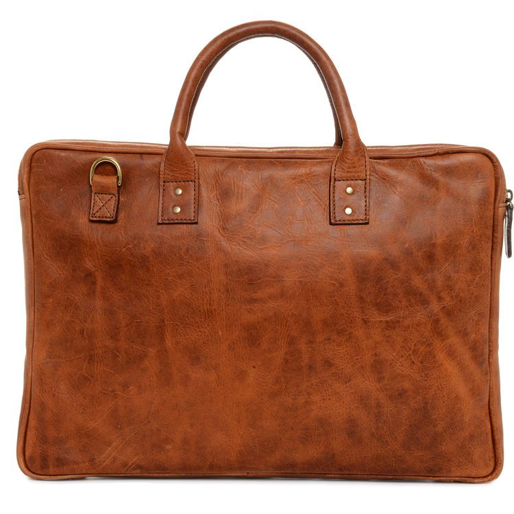 ONA Kingston Leather Laptop Briefcase - Antique Cognac **