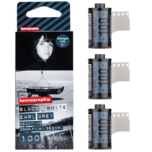Lomography Earl Grey ISO 100 35mm Black & White - 36 Exposures (3 Pack)**