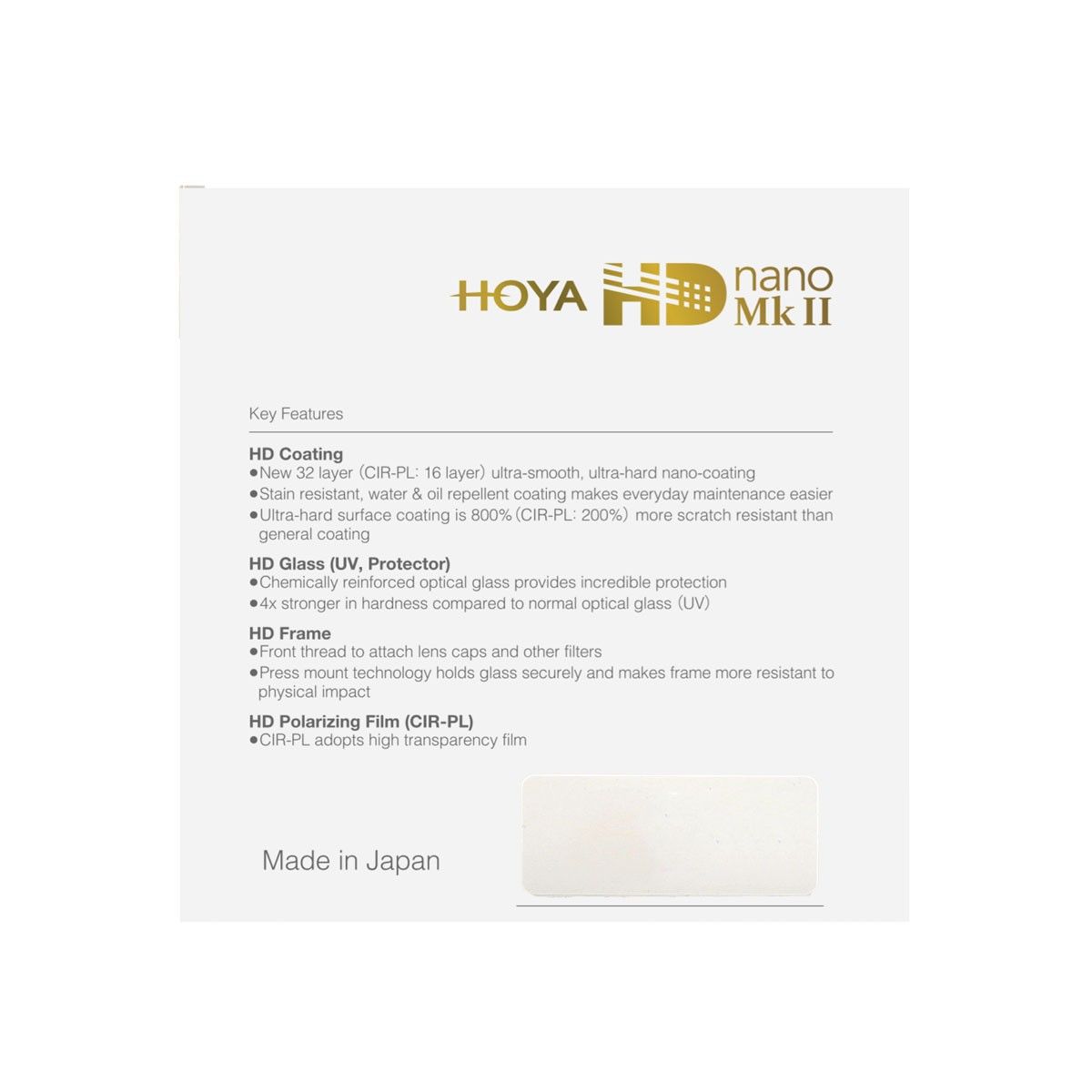 Hoya 58mm HD nano MkII Circular Polariser Filter