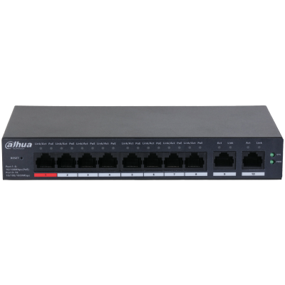 Dahua Switch 8 Port PoE 2 uplinks 110 watt Cloud Managed