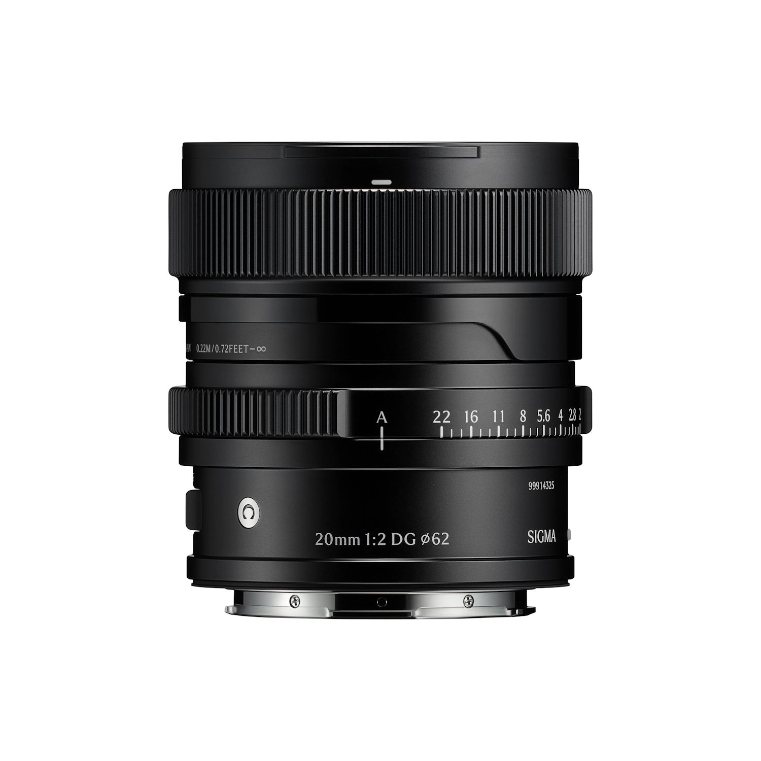 Sigma 20mm f/2 DG Contemporary Lens for L Mount Black