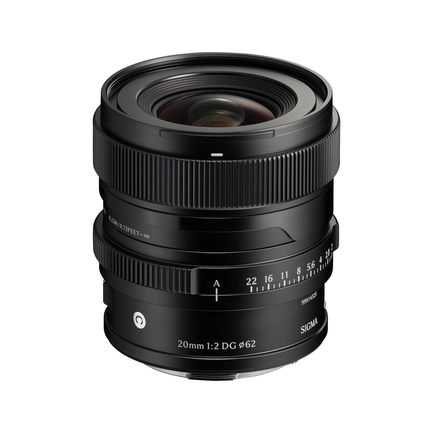 Sigma 20mm f/2 DG Contemporary Lens for L Mount Black