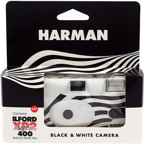 Ilford XP2 Super 400 ISO Single Use Camera with Black & White Film - New